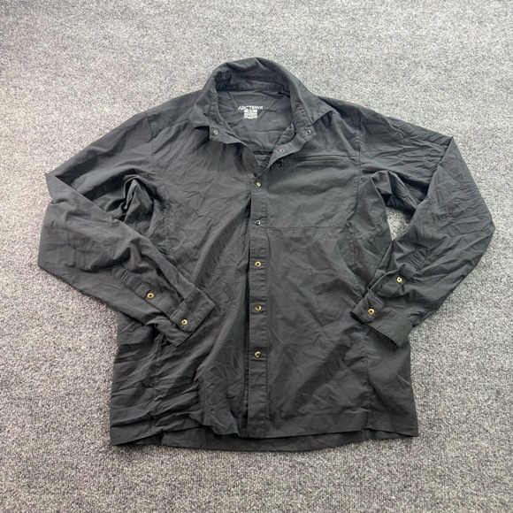 Arc'teryx Other - Arc'teryx Skyline LS Shirt Mens Medium Black Snap Front Technical Hiking Travel
